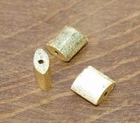 Zylinder - Silber vergoldet - geb�rstet - 8 x 8 x 4mm - 10 St�ck