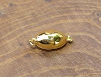 Schlie�e Magnet - Sterling Silber vergoldet - Olive - 8mm - 3 St