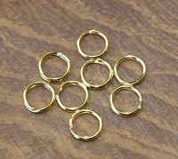 Ring - Silber - vergoldet - Spaltring - 6mm - 25 St�ck