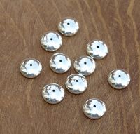 Linse flach -  8 mm - Sterling Silber  - ca. 20 St�ck