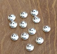 Linse flach -  6 mm - Sterling Silber  - ca. 20  St�ck