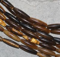 Tigerauge - braun - Spindel  - 20x5mm - Kettenstrang