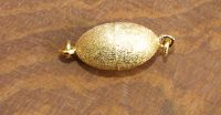 Schlie�e Magnet - Sterling Silber vergoldet - Olive - 8mm - 3 St
