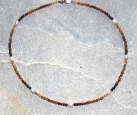 Hessonit -  Perle - 2-4mm - 45cm -  Edelstein Kette