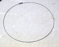 Halsreif - einreihig - grau - Magnetschlie�e - 45 cm - 10 St.