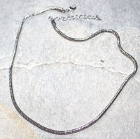 Kette aus Metall - rhodiniert - 3mm - 42 cm - 5 St�ck