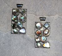 Paua Muschel - Anh�nger - Metall - 55mm - 1 St�ck