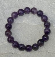 Amethyst - Kugel - 10mm - Armband Elastik -  3 St�ck