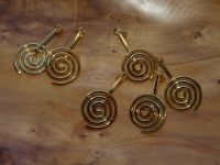 Donuthalter - Metall rhodiniert - goldfarbig - 6 St�ck