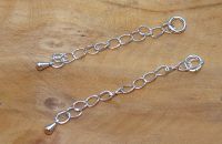 Verl�ngerungskettchen - Metall - Rhodium plattiert - 25 St�ck