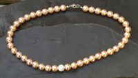 Muschelkernperle - Rund - rosa - 10mm - 45 cm - Kette