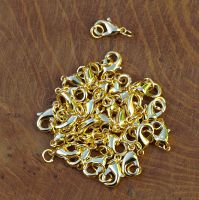 Karabiner Verschluss - 12mm - Metall goldfarbig - 25 St
