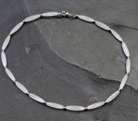 Bergkristall - matt - Spindel - 20x5mm - 49 cm - Kette