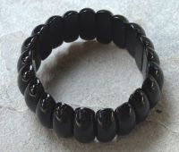 Onyx - gew�lbt - 24-25mm - Armband Elastik - 1 St�ck