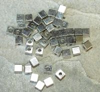 W�rfel 5mm - 45 St�ck - Schmuckzubeh�r rhodiniert