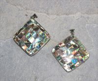 Paua Muschel - Anh�nger - Metall - 58mm - 1 St�ck