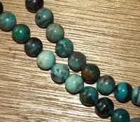 Chrysokoll - Kugel - 10mm - Kettenstrang