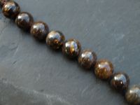 Bronzit - Kugel - 14 mm - Kettenstrang