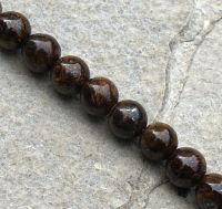 Bronzit - Kugel - 6 mm - Kettenstrang