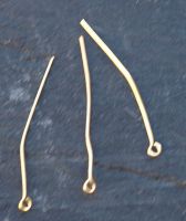 Ohrringe Zubeh�r - Stift mit offener �se - goldfarbiges Metall