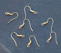 Ohrhaken Fischhaken - Metall goldfarbig - 50 St�ck