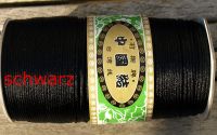 Kunstseide Band - schwarz - 1,2mm  - 100 Meter Rolle
