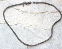 Kette aus Metall - dunkelgrau - 3mm -  45 cm - 5 St�ck