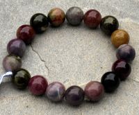 Turmalin multicolor - Kugel - 12mm - Armband Elastik - 1 St�ck