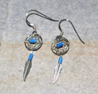 Lapis - Traumf�nger - Indianer - Silber - Ohrringe - 2 Paar
