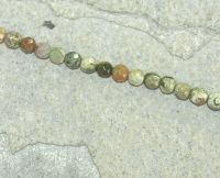 Ryolith - Kugel facettiert - 4mm - Kettenstrang