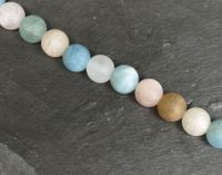 Beryll - Kugel - matt - 6mm - Kettenstrang