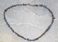 Tansanit - Anglesit - Splitter - 45 cm - Edelstein Kette
