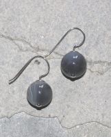 Botswana Achat - Kugel - 14mm - Ohrringe - Silber - 1 Paar