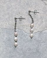 S�sswasserperle weiss - 40mm - Ohrringe - Silber - 1 Paar