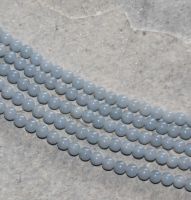 Angelit Anhydrit - Kugel  - 4mm - Kettenstrang