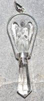 Bergkristall - Anh�nger - Engel mit Fassung - 1 St�ck