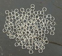 Ring geschlossen - 6mm - Metall rhodiniert