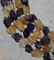 Amethyst - Citrin - Freeform - Barock - Kettenstrang
