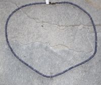Tansanit - Buttons - 3,5mm - 45cm - Edelstein Kette