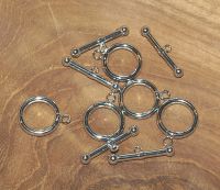 Ring/Stab Verschluss - Knebelverschluss - Metall nickelfrei - 5 