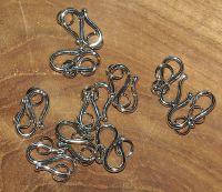 S-Haken Verschluss ca. 22 mm - Metall nickelfrei - 10 St. Schmuc