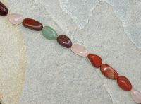 Edelstein Mix - Multicolor - Barock - 8-10mm - Kettenstrang