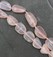 Chalcedon rosa - Barock - ca. 8-14mm - Kettenstrang