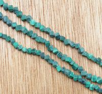 Malachit - W�rfel - 4mm - matt - Kettenstrang