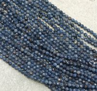 Saphir - Kugel - facettiert - 3mm - Kettenstrang