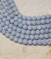 Angelit Anhydrit - Kugel - 6mm - matt - Kettenstrang