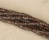 Zirkon -  Rondelle - facettiert - 3-4mm - Kettenstrang