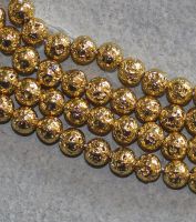 Lava - gold plated - Kugel - 8mm - Kettenstrang