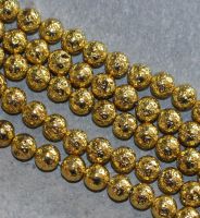 Lava - gold plated - Kugel - 6mm - Kettenstrang