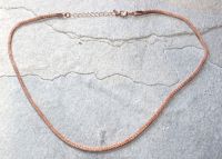 Kette aus Metall - rotgoldfarbig - 3mm -  45 cm - 5 St�ck